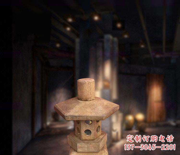 威海精美仿古石灯雕塑