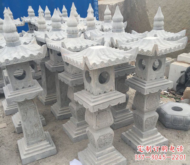 威海仿古石灯园林景观石雕