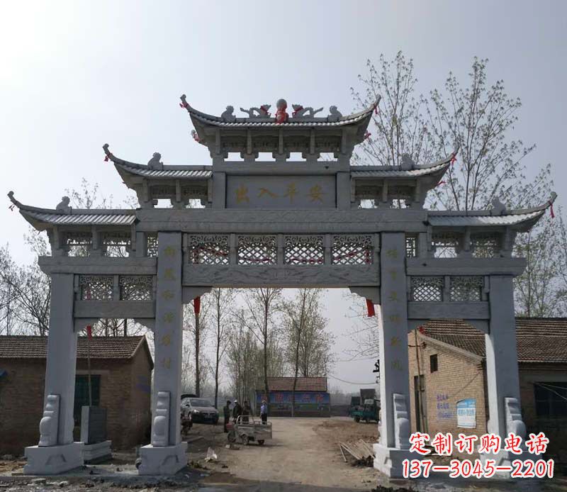 威海仿古石牌坊石雕