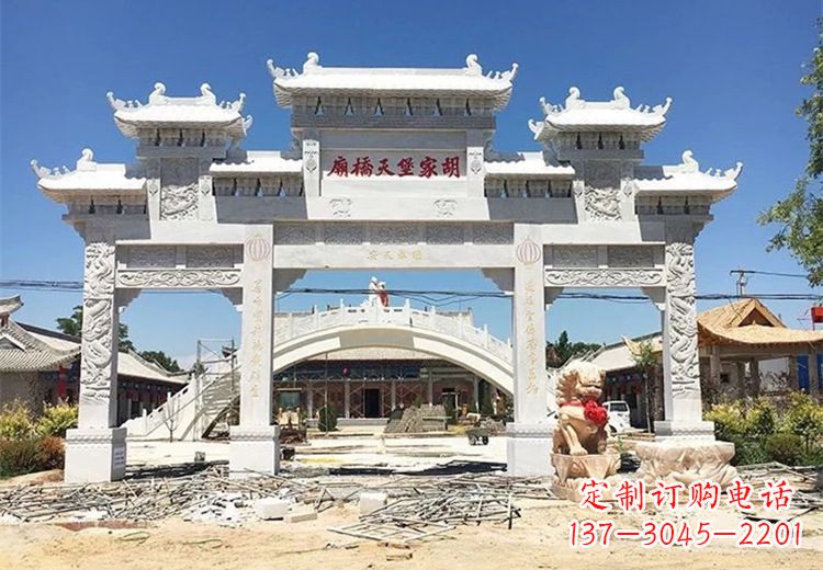 威海仿古石雕牌坊