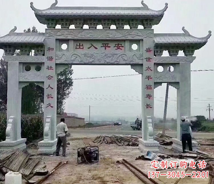 威海仿古石牌坊石雕