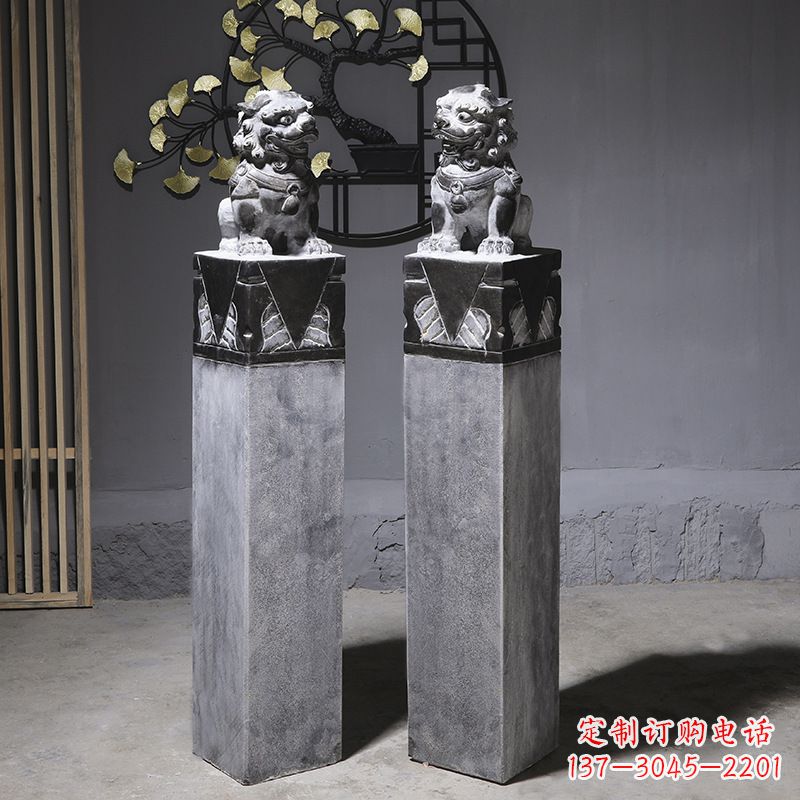 威海仿古石狮子雕塑