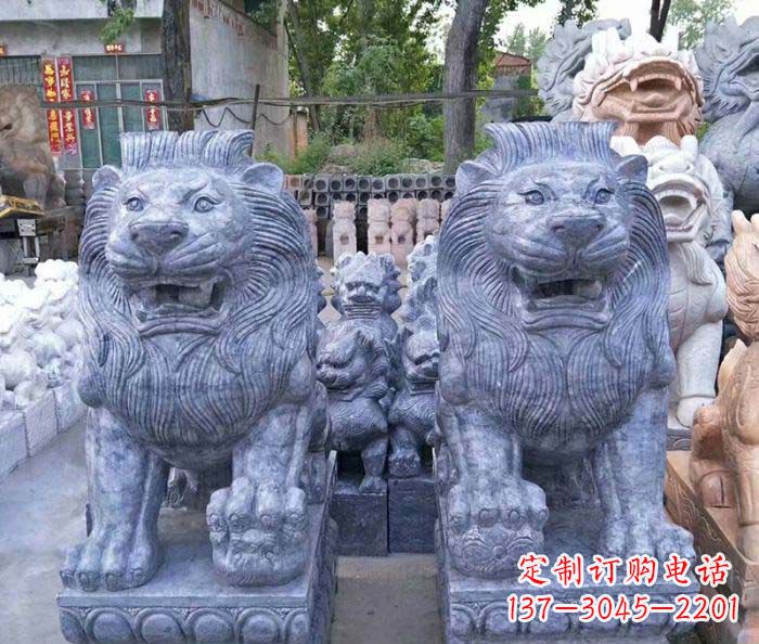 威海仿古欧式石雕狮子