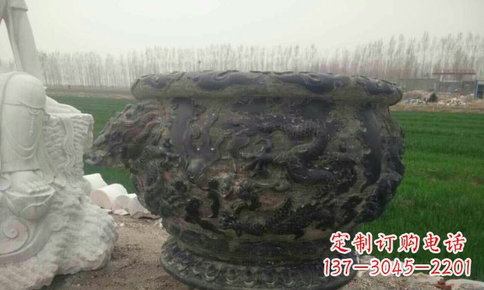 威海仿古圆形水缸石雕