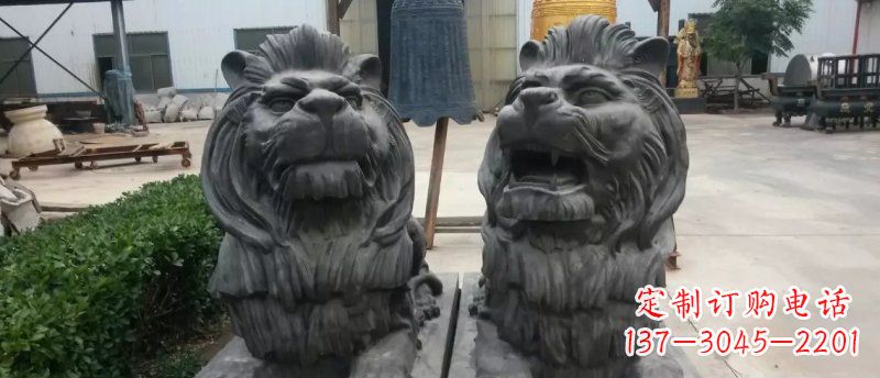 威海玻璃钢狮子雕塑