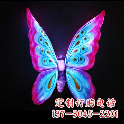 威海完美粉色蝴蝶雕塑