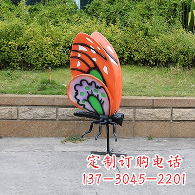 威海高端红色蝴蝶雕塑