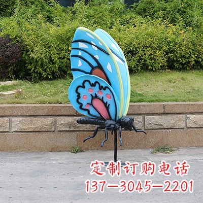威海蓝色大号蝴蝶雕塑