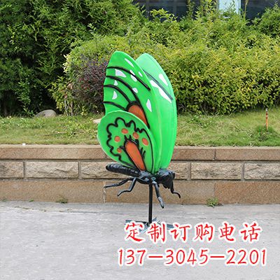 威海大号蓝色蝴蝶定制雕塑