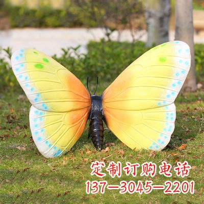 威海仿真蝴蝶_黄白色35x65x42