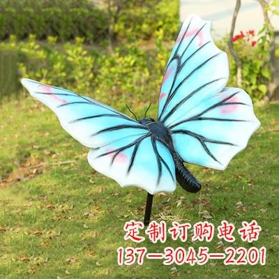 威海仿真蝴蝶_浅蓝白色款80x76x40