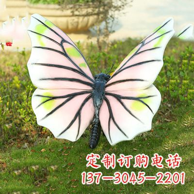威海仿真蝴蝶_浅粉白色款80x76x40