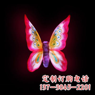 威海仿真蝴蝶_小号红色发光款37x48x20