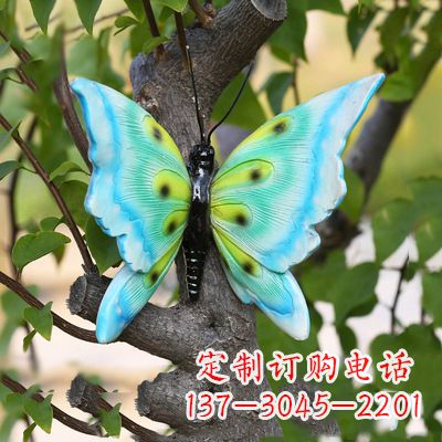 威海仿真蝴蝶_小号湖蓝色17x17x10