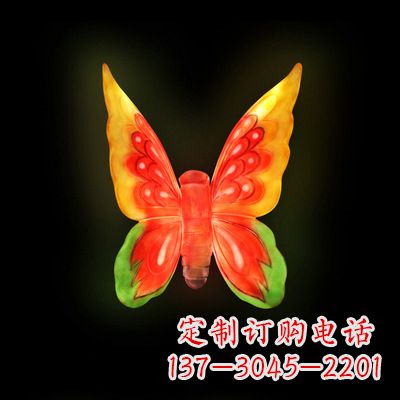 威海仿真蝴蝶_小号黄色发光款37x48x20