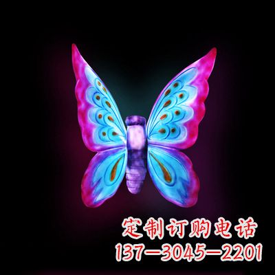 威海仿真蝴蝶_小号粉色发光款37x48x20