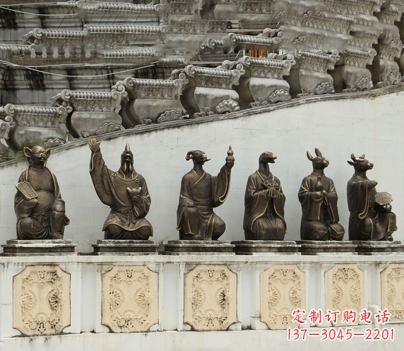 威海十二生肖铜雕塑定制