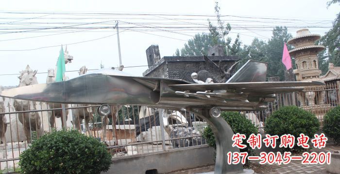 威海飞机模型不锈钢企业雕塑