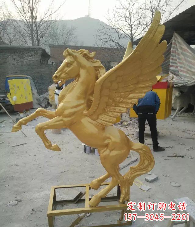 威海飞马动物铜雕 (2)