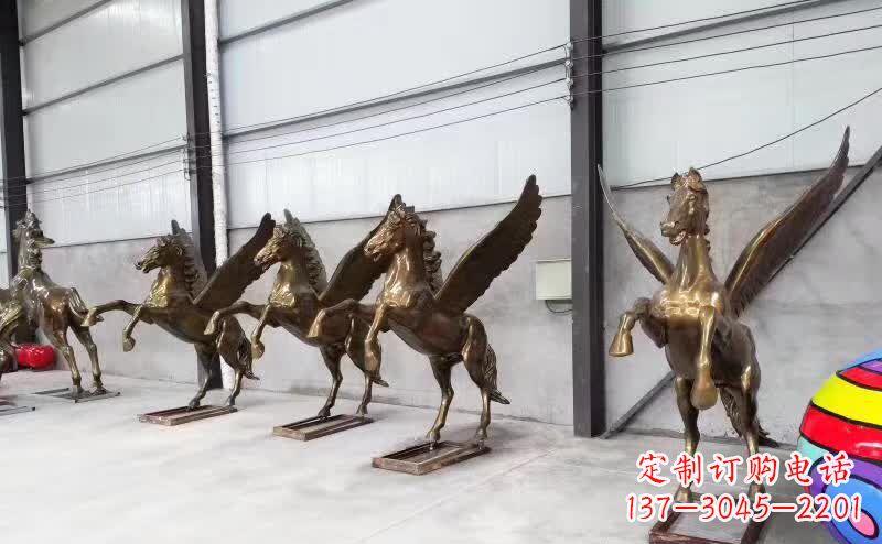 威海精美绝伦的飞马铜雕