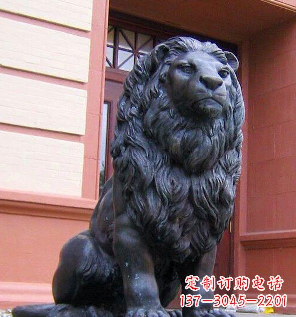 威海非洲狮子铜雕塑精美雕刻,精美绝伦