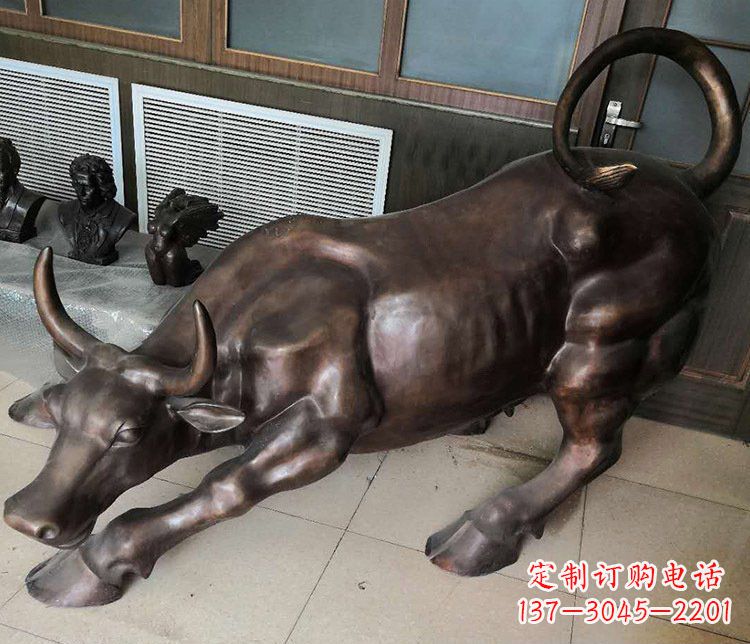 威海传统工艺精美牛铜雕塑