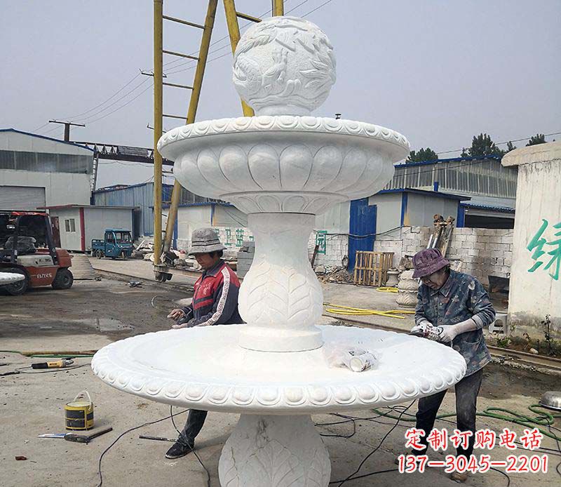 威海风水球喷泉石雕1