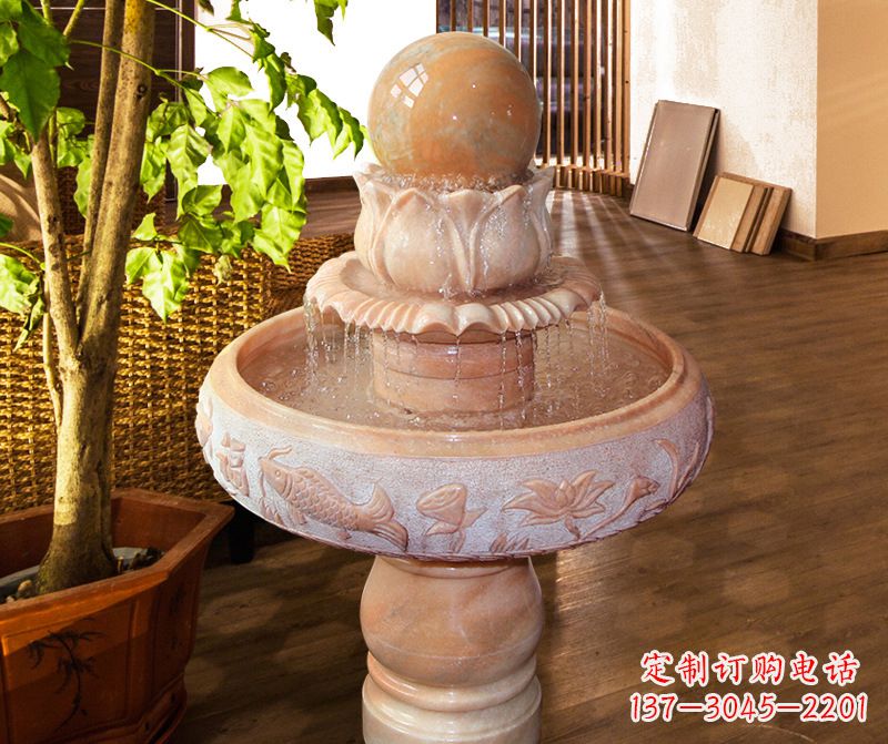 威海风水球石雕图片