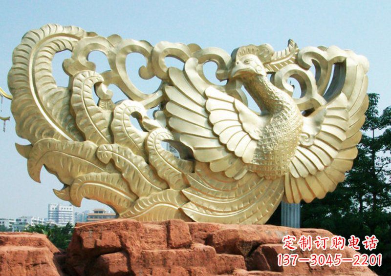 威海传统古典风格凤凰雕塑
