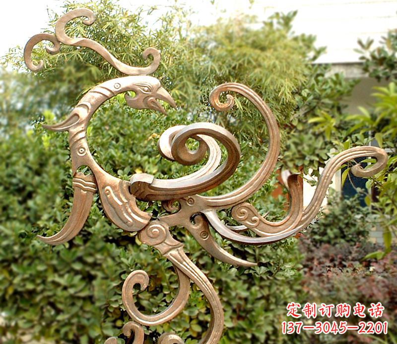 威海精美精致的凤凰铜雕