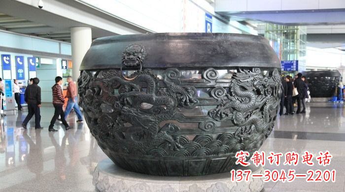 威海浮雕水缸龙广场景观雕塑