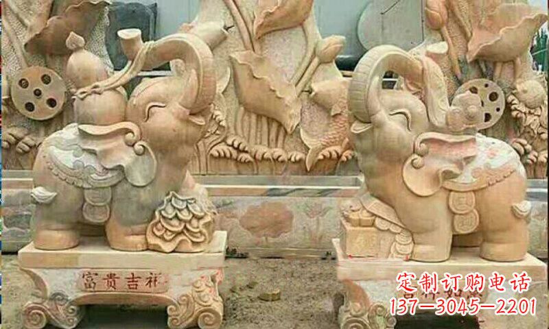 威海祥和典雅 富贵吉祥大象石雕