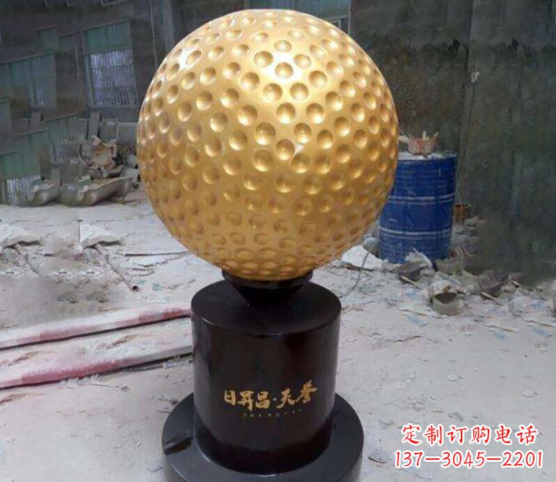 威海精致高尔夫球铜雕