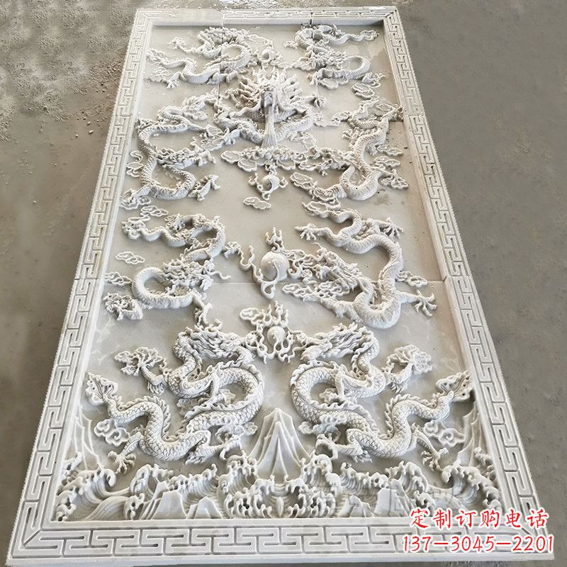 威海九龙壁装饰高浮雕雕塑