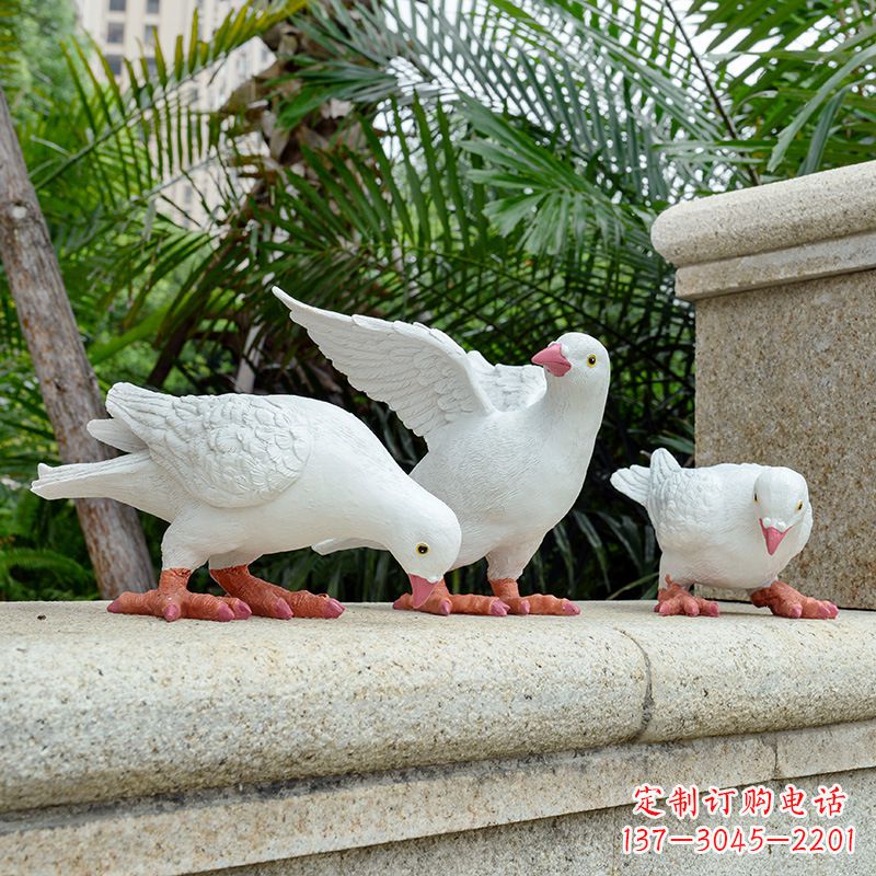 威海纯美飞翔——手工鸽子雕塑