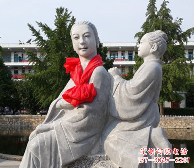威海爱与温柔——领雕”母亲”石雕景观装饰
