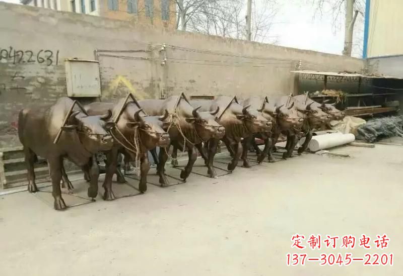 威海艺术之作,牛雕塑