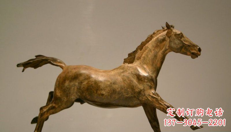 威海铜雕动物奔跑马