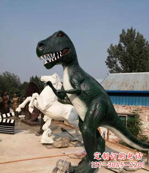威海玻璃钢仿真恐龙雕塑