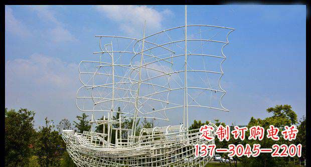 威海唯美不锈钢帆船雕塑