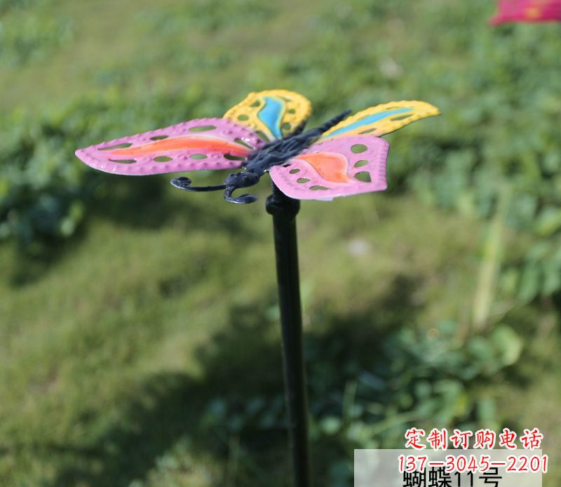 威海个性化不锈钢彩色蝴蝶雕塑