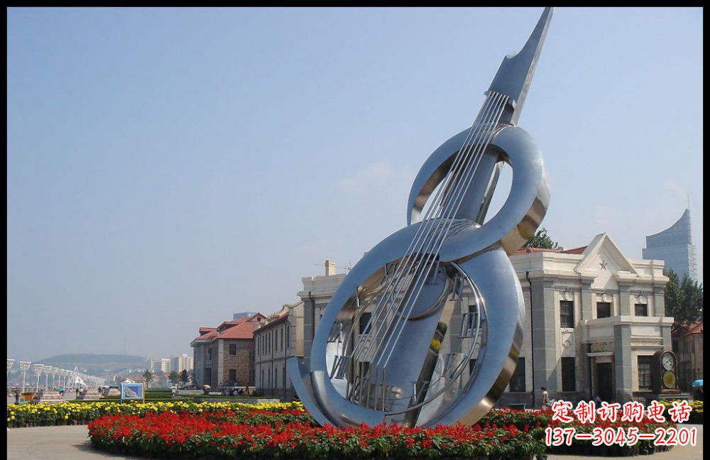 威海YFZD-001不锈钢抽象大提琴雕塑