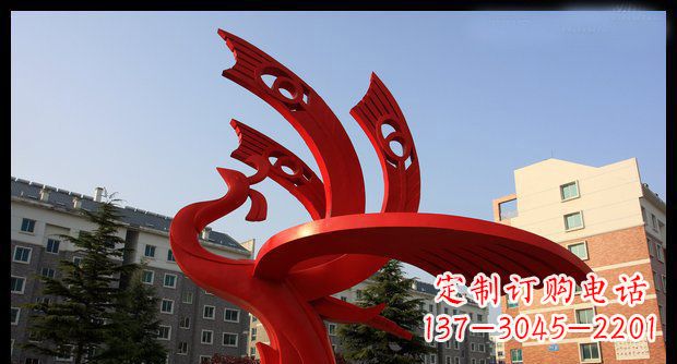 威海不锈钢凤凰雕塑
