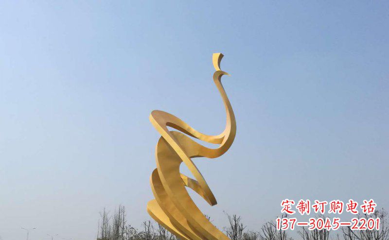 威海抽象凤凰不锈钢雕塑