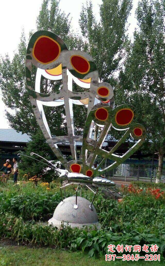 威海现代艺术不锈钢蝴蝶雕塑