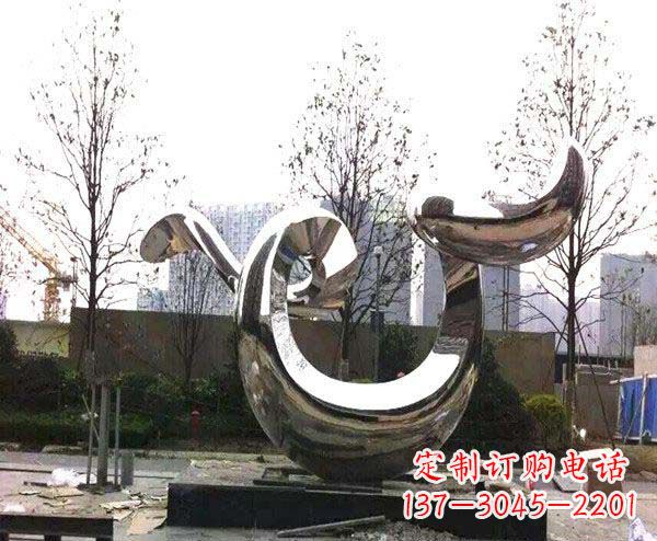威海新品发布不锈钢抽象鲸鱼雕塑
