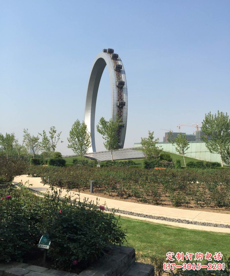 威海精美摩天轮不锈钢抽象雕塑