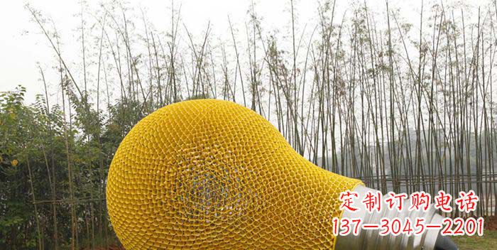 威海大型不锈钢灯泡雕塑