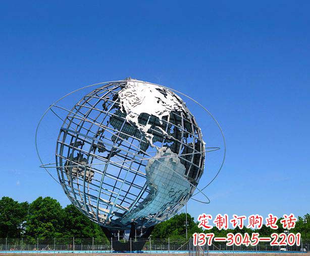 威海不锈钢地球仪摆件雕塑