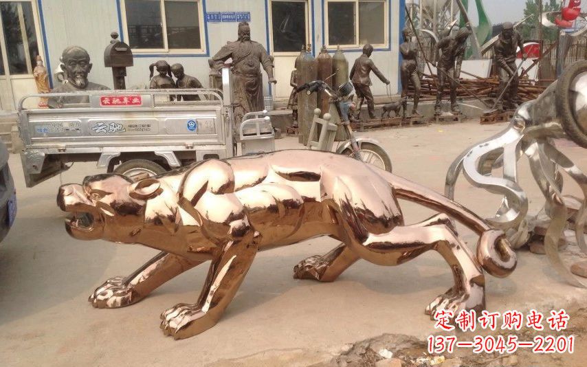 威海中领雕塑出品不锈钢动物雕塑